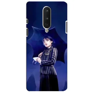 Чохли Венсдей на OnePlus 8 Уенсдей (AlphaPrint) (Венздей з парасолькою)
