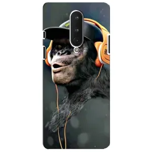 Чохол з Мавпами OnePlus 8 - (AlphaPrint) (В навушниках)