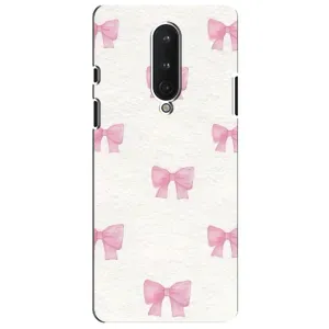 Чехол с бантиками на ВанПлас 8 (Розовые бантики)