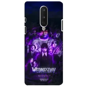 Чехол с дизайном Венздей 2 на OnePlus 8 (Фиолетовая магия Уэнздей)