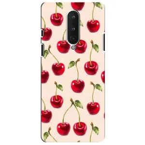 Чехлы с Фруктами для OnePlus 8 (VPrint) (Вишня)