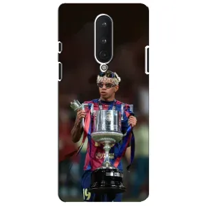 Чехол с футболистом Ламин Ямаль OnePlus 8 (Ямаль с кубком)