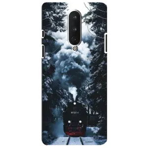 Новорічні, Святкові Чохли для OnePlus 8 - 2024 год (Зимовий потяг)