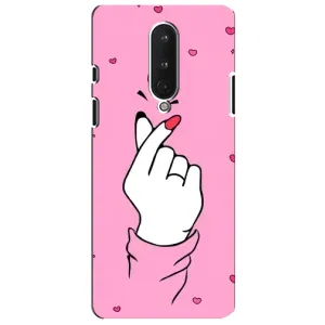 Чехол с принтом для OnePlus 8 (AlphaPrint - Знак сердечка)