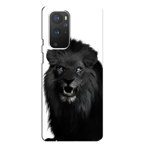Чохли з картинкою животних OnePlus 9 Pro (Чорний ЛЕВ)