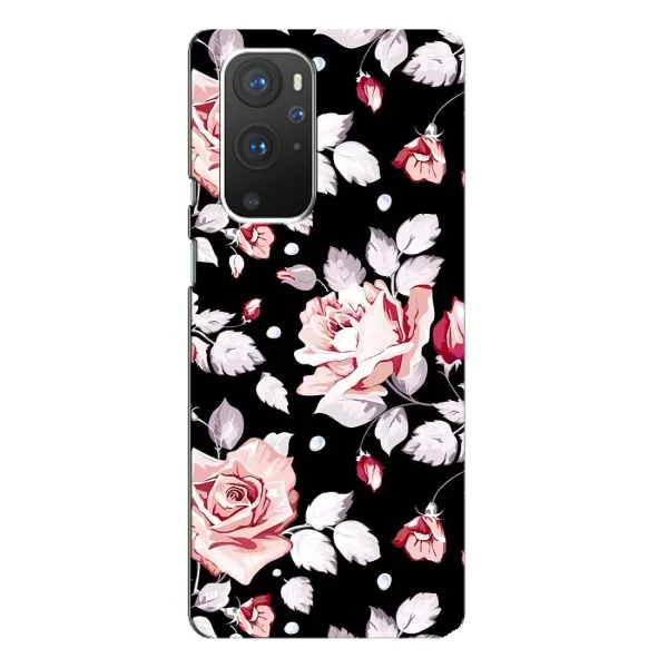 Чохол з принтом «Квіти на чорному» для OnePlus 9 Pro Чохол з принтом «Квіти на чорному» для OnePlus 9 Pro