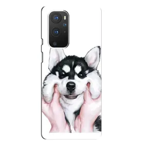 Чохол з Хаскі OnePlus 9 Pro - (AlphaPrint) (Хаскі улибака)
