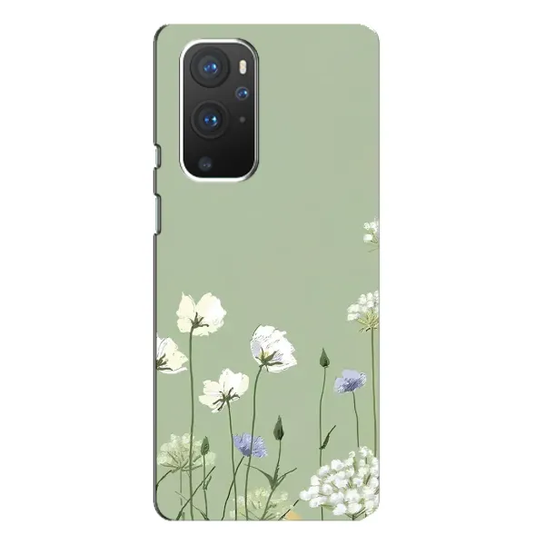 Чохол з принтом «Квіти на зеленому» для OnePlus 9 Pro
