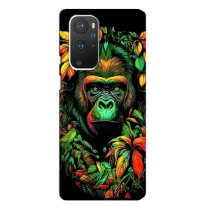 Чохол з Мавпами OnePlus 9 Pro - (AlphaPrint) (Мавпа в квітах)