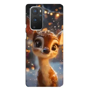 Яскравий чохол для OnePlus 9 Pro з Зимові Оленята (Оленятко серед гірлянд)