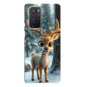 Яскравий чохол для OnePlus 9 Pro з Зимові Оленята (Оленятко в лісі)