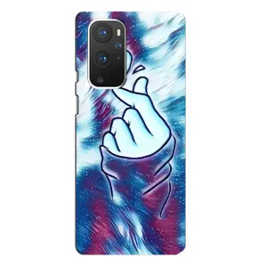Чохол з принтом для OnePlus 9 Pro (AlphaPrint - Знак сердечка) (Радужне серце)