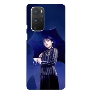 Чохли Венсдей на OnePlus 9 Pro Уенсдей (AlphaPrint) (Венздей з парасолькою)