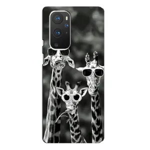 Силіконовий чохол з КАРТИНКАМИ літо для OnePlus 9 Pro (AlphaPrint) (Жирафи в окулярах)