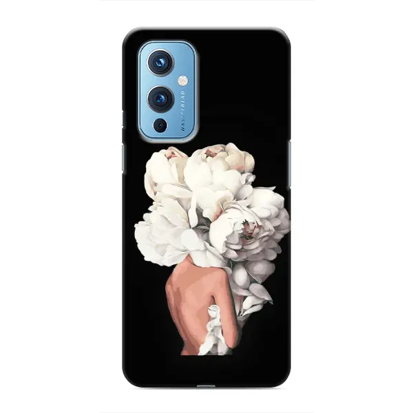 Чехол с принтом «Белые цветы» для OnePlus 9
