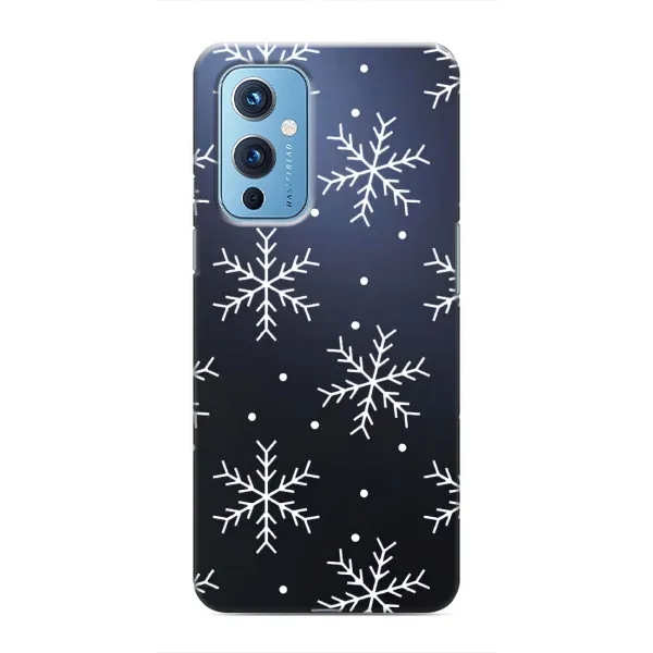 Чехол с принтом «Белые снежинки» для OnePlus 9
