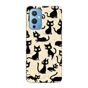 Чехол с рисунком кот на OnePlus 9 (Черные коты)