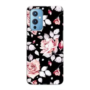 Чохли з квітами для OnePlus 9 (VPrint) (Квіти на чорному)