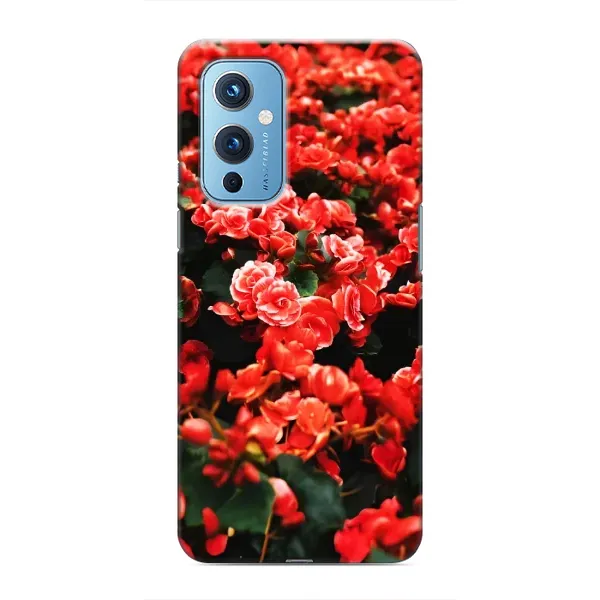 Чехол с принтом «Цветы красные» для OnePlus 9