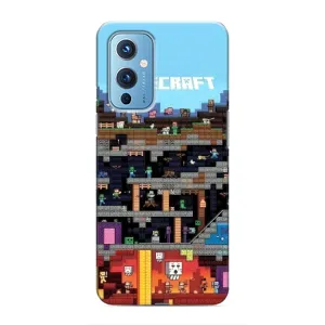 Чехол Майнкрафт на OnePlus 9 (AlphaPrint) Minecraft (фон Minecraft)