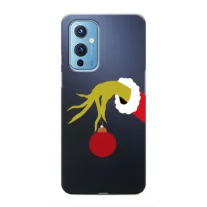 Зимние Чехлы для ВанПлас 9 - прозрачный фон (Гринч с игрушкой)