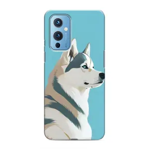Чохол з Хаскі OnePlus 9 - (AlphaPrint) (Хаскі арт)