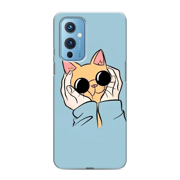 Чехол с принтом «Котик в очках» для OnePlus 9 Чехол с принтом «Котик в очках» для OnePlus 9