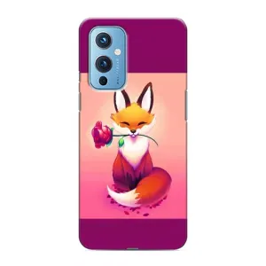 Чохли з картинкою Лисичка для OnePlus 9 (VPrint) (Лиса з трояндою)