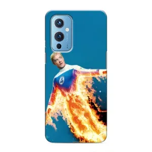 Чехол с принтом Фантастическая четверка для OnePlus 9 (Человек-факел в огне)