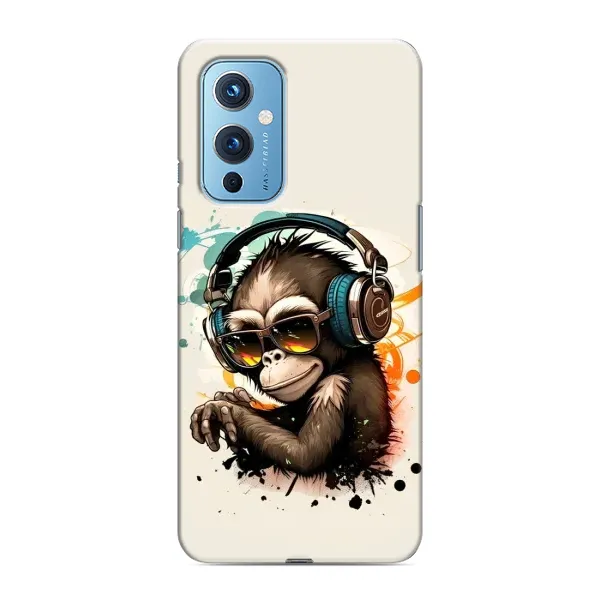 Чехол с принтом «Макака в наушниках» для OnePlus 9
