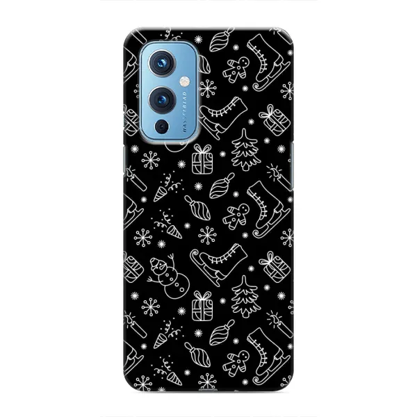 Чехол с принтом «Новогодний фон» для OnePlus 9