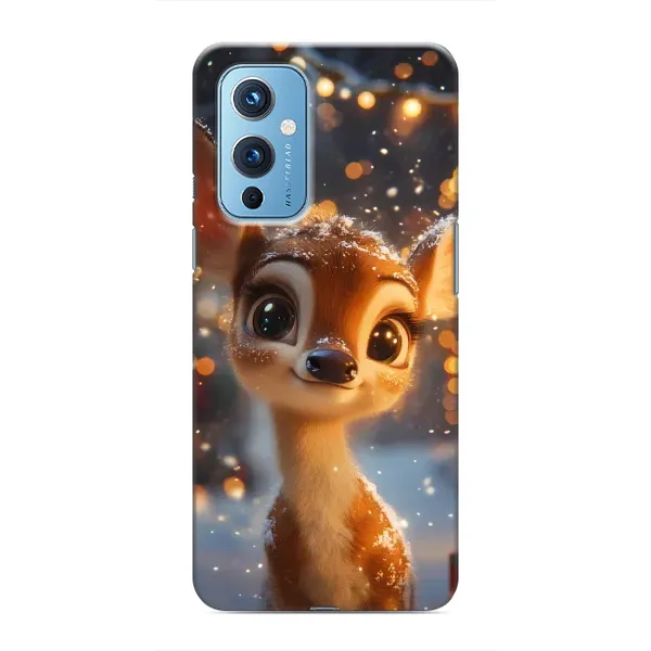 Чехол с принтом «Олененок среди гирлянд» для OnePlus 9