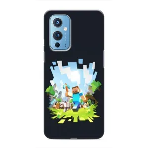 Чехол Майнкрафт на OnePlus 9 (AlphaPrint) Minecraft (персонажи Minecraft)