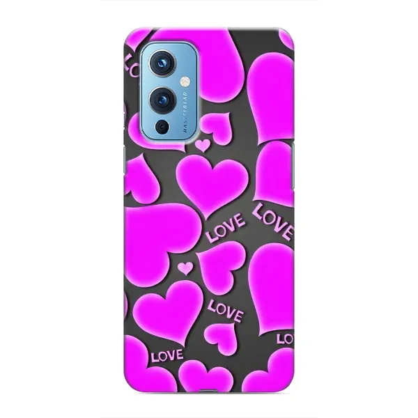 Чехол с принтом «Pink hearts» для OnePlus 9 Чехол с принтом «Pink hearts» для OnePlus 9