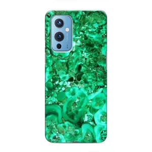 Мраморний чехол на OnePlus 9 (VPrint) (Салатовий Мрамор)