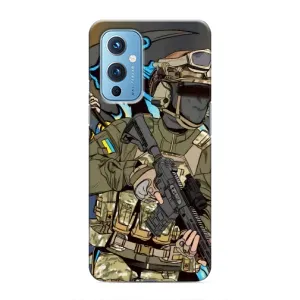 Чехлы с картинкой ЗСУ для OnePlus 9 (AlphaPrint) (Воїн ЗСУ)