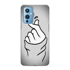 Чохол з принтом для OnePlus 9 (AlphaPrint - Знак сердечка) (Значок Love)