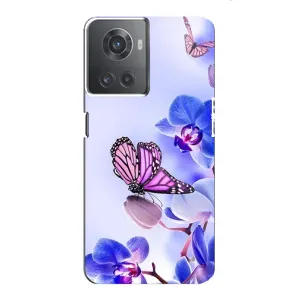 Чохли з квітами для OnePlus ACE (10R) (VPrint) (Метелик на квітах)