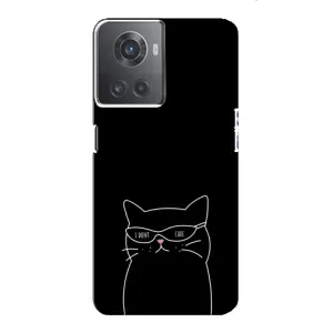 Чехол с рисунком кот на OnePlus ACE (10R) (Равнодушный кот)