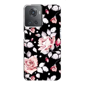 Чохли з квітами для OnePlus ACE (10R) (VPrint) (Квіти на чорному)