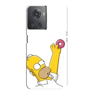 Чjхол з Сімпсонами для OnePlus ACE (10R) (VPrint) (Гомер з пончиком)