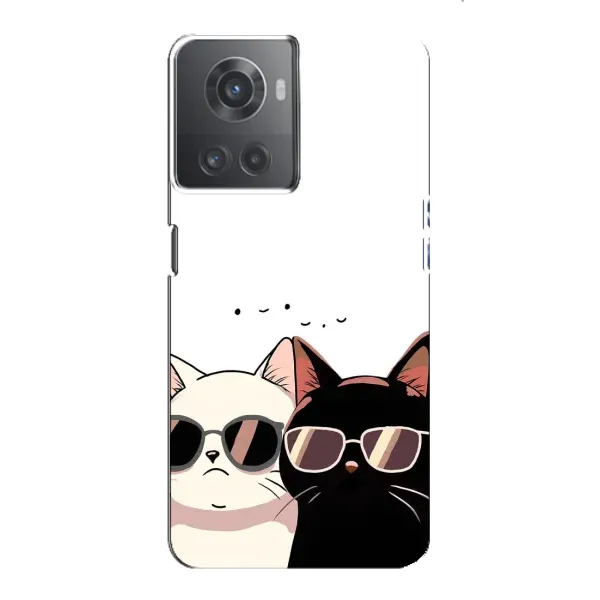 Чехол с принтом «Коты в очках» для OnePlus ACE (10R)