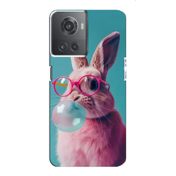 Чехол с принтом «Кролик в очках» для OnePlus ACE (10R)
