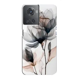 Чохол з квітковим принтом на OnePlus ACE (10R) (Квіти на білому)