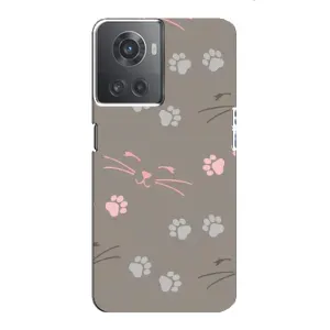 Чехол с рисунком кот на OnePlus ACE (10R) (Лапы и усы)