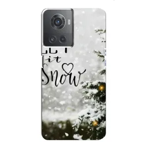 Новогодние, Праздничные Чехлы для OnePlus ACE (10R) - 2024 год (Let it snow)
