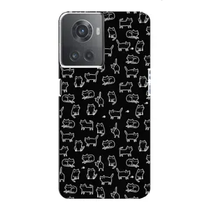 Чехол с принтом для OnePlus ACE (10R) (AlphaPrint) Модные коты (Меленькие котики)