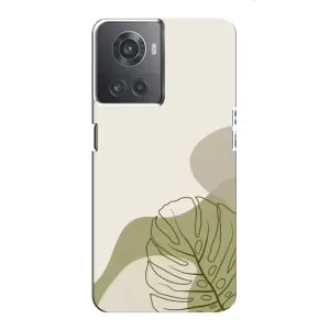 Силконовий чохол з принтом в квітах на OnePlus ACE (10R) (Зелена монстера дизайн)