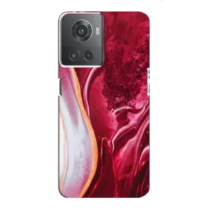 Чохол для OnePlus ACE (10R) - з принтом (Дизайнерські) (AlphaPrint) (Мрамор червоний)