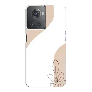 Силконовий чохол з принтом в квітах на OnePlus ACE (10R) (Нюдова гілочка абстракція)